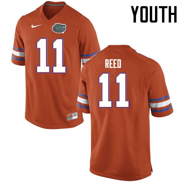 NCAA Florida Gators Jordan Reed Youth #11 Nike Orange Stitched Authentic College Football Jersey IJC3464LT